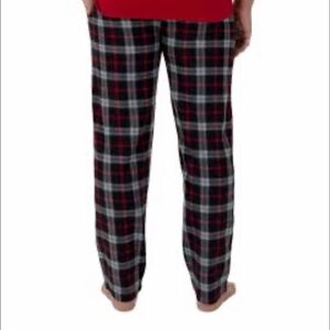 Men's Plaid Lounge Pants - Black and Red